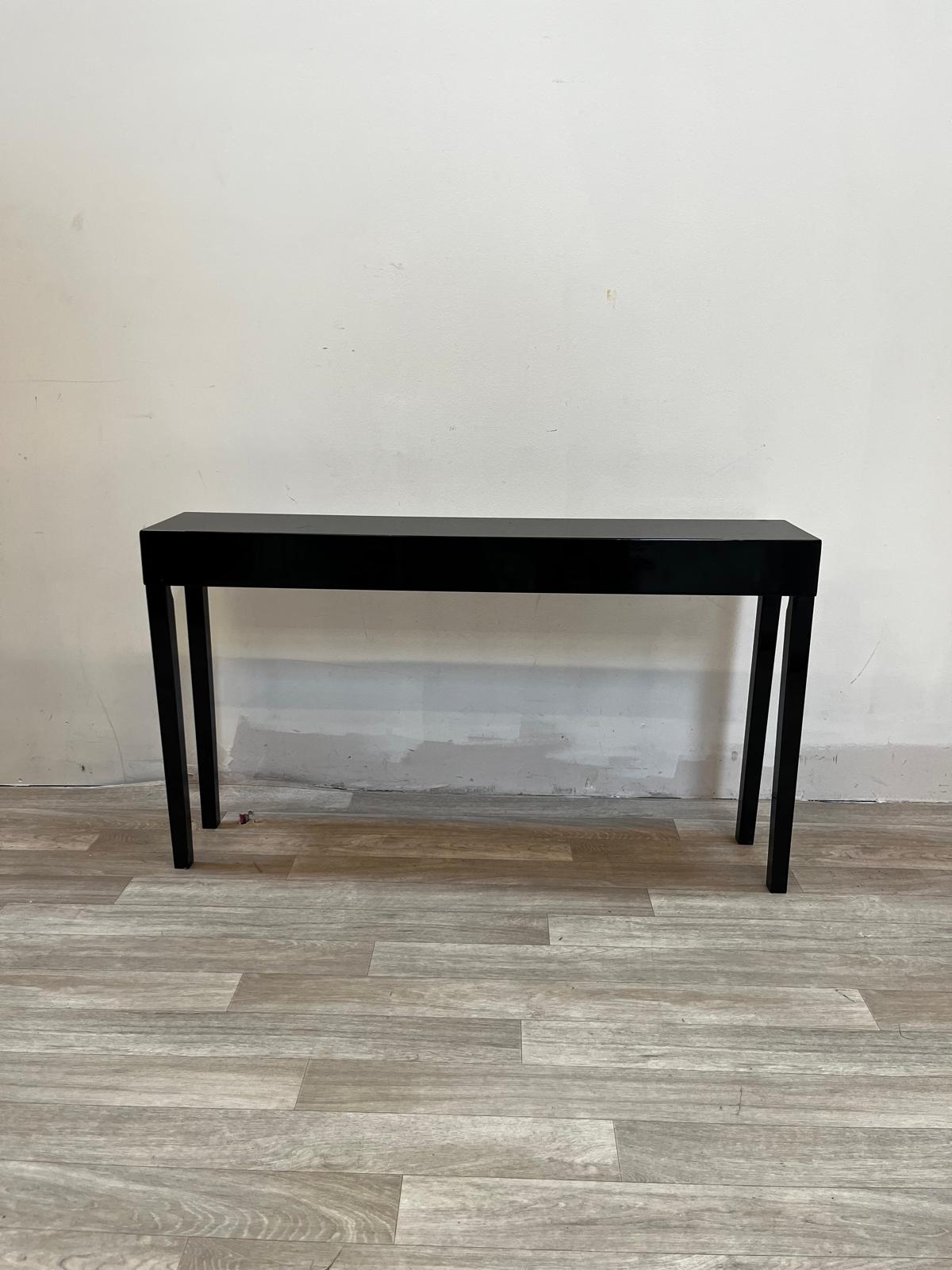 Table haute x2 - Console laquée noir