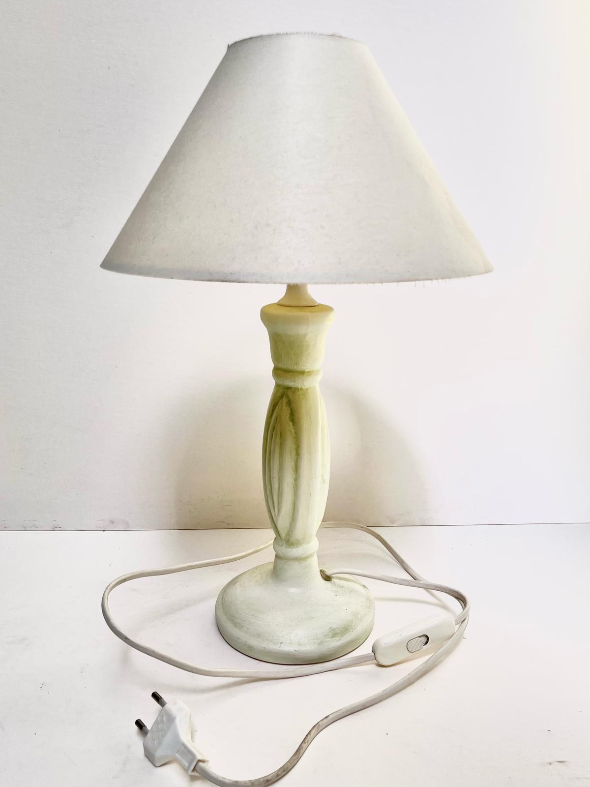 Lampe céramique verte
