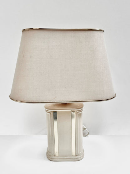 Lampe en céramique beige