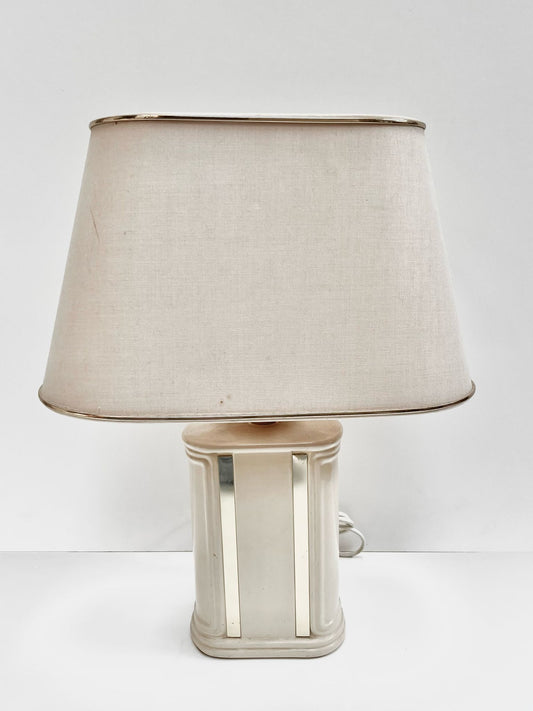 Lampe en céramique beige