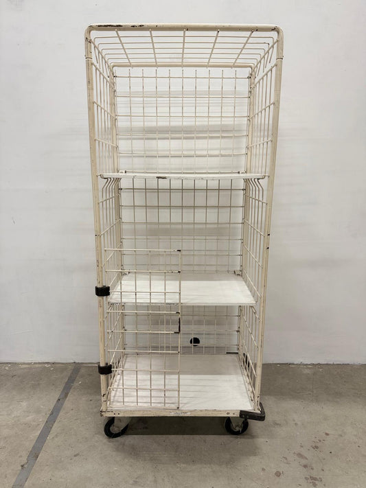 Chariot cage sur roulettes
