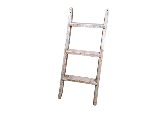 Echelle décorative en bois rustique à trois barreaux