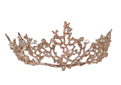 Diadème rose et strass