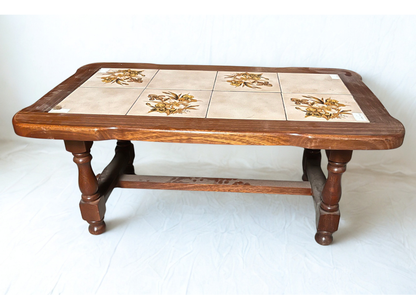 Table Basse - Bois & Carrelage