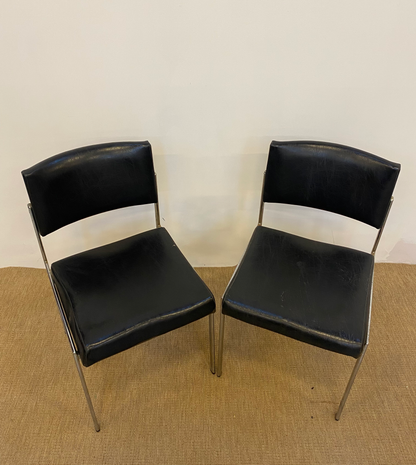 Chaise - Cuir - Noir
