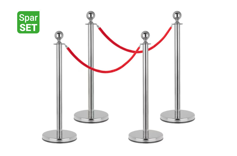2 Poteaux de guidage avec cordon