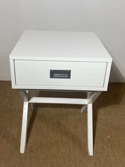 Table de chevet - Bois - Blanc