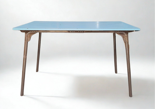 Table de cantine bleu clair