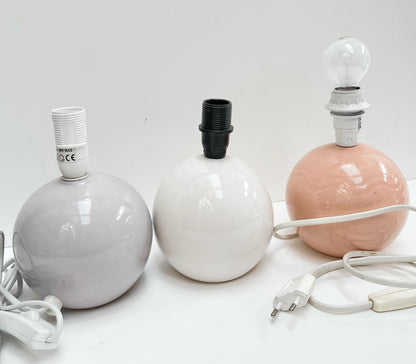 Pieds de lampes ronds en céramique