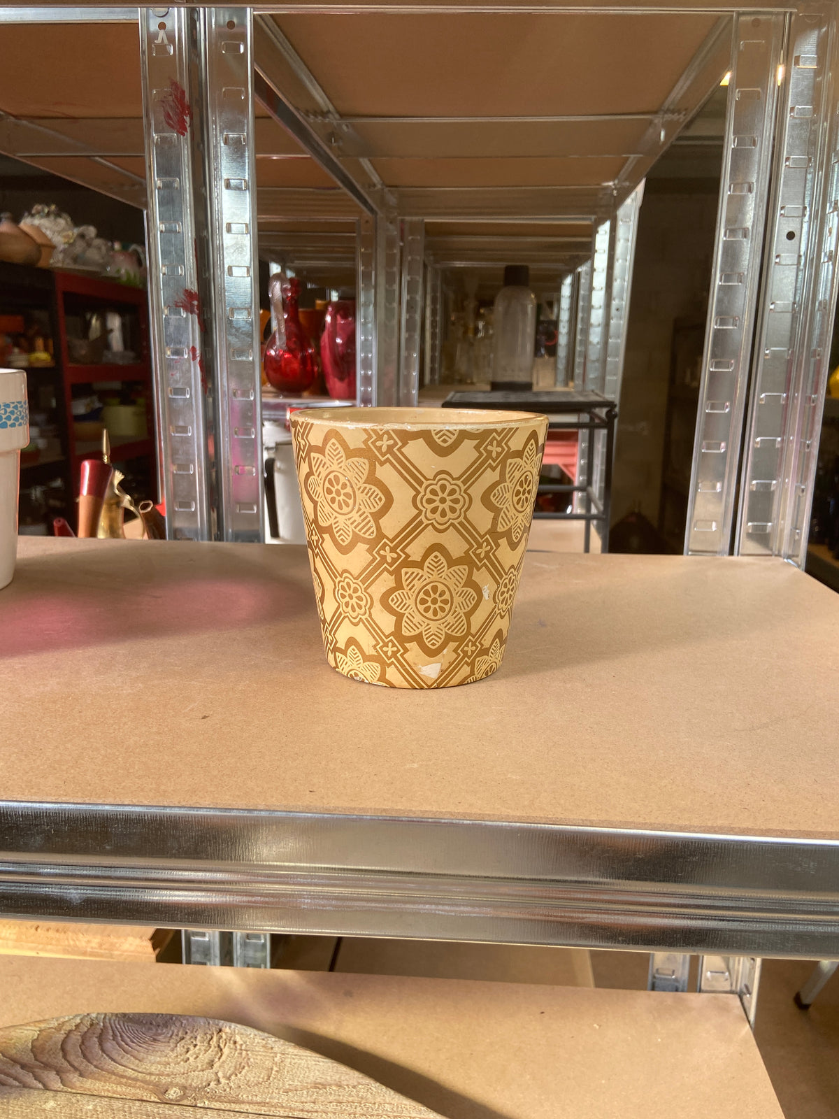 Vase - marron imprimé fleuri