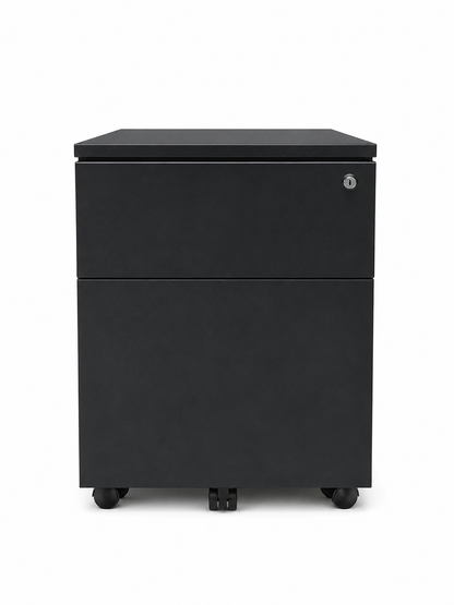 Caisson - bureau noir - serrure