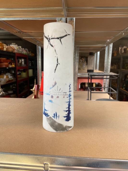 Vase - céramique motif japonais