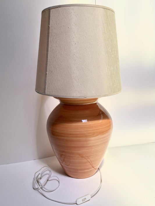 Lampe céramique orange