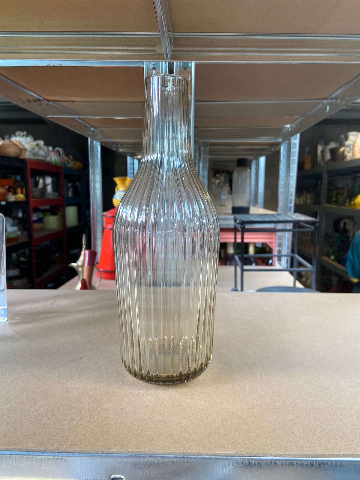 Vase - verre transparent Beige