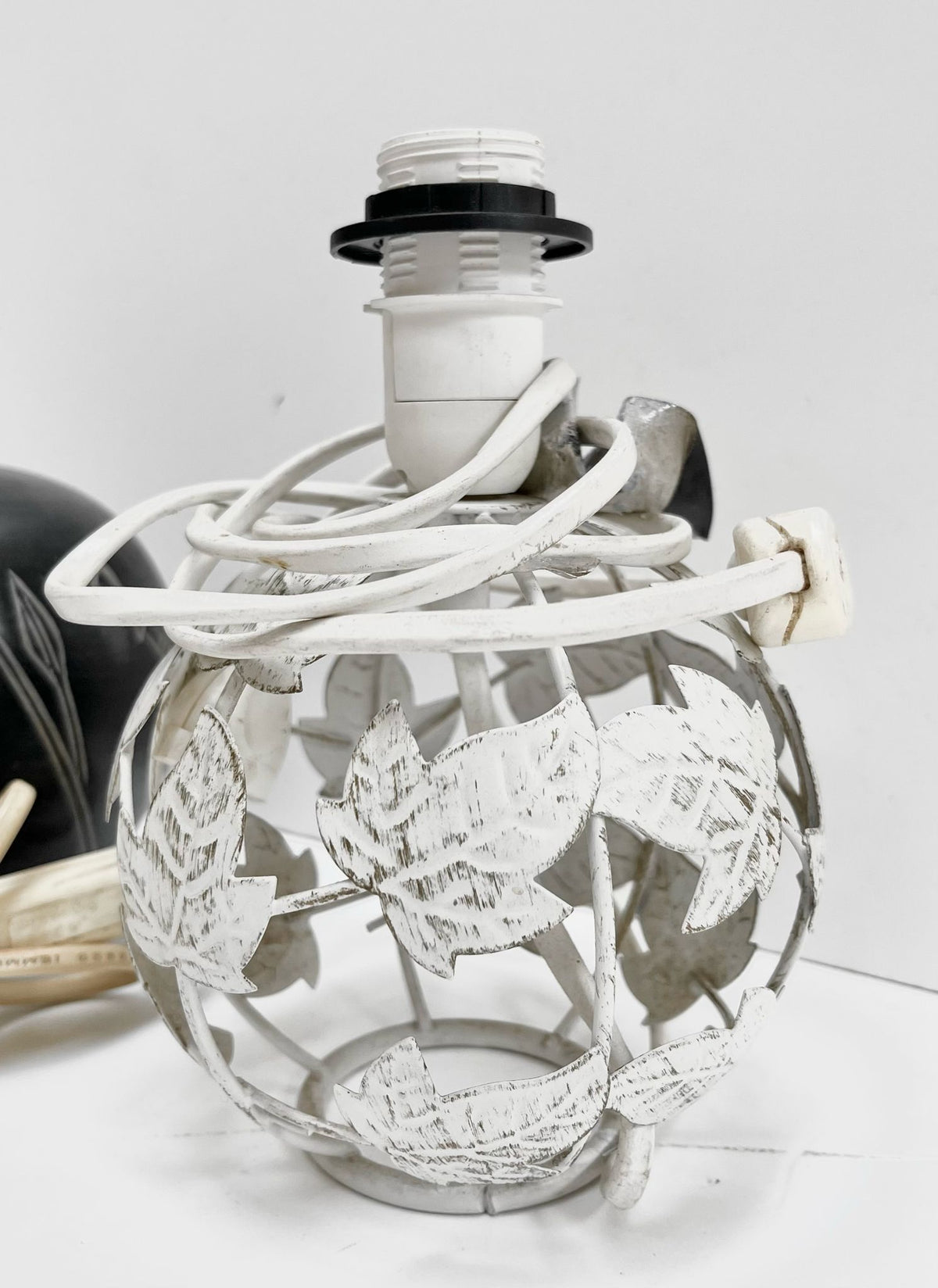 Pieds de lampes ronds bois et métal