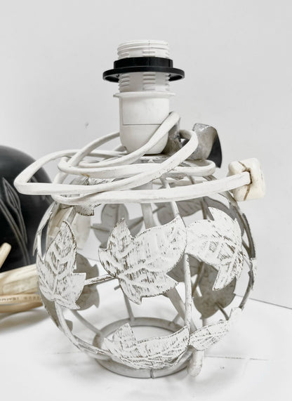 Pieds de lampes ronds bois et métal