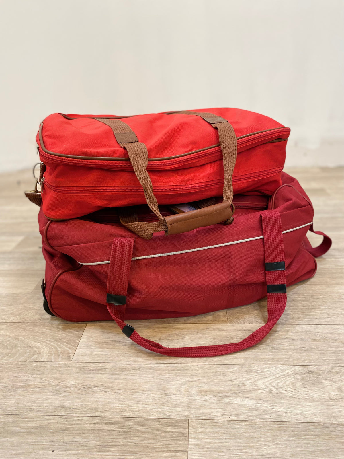 Valise - Weekend - Tissu Rouge