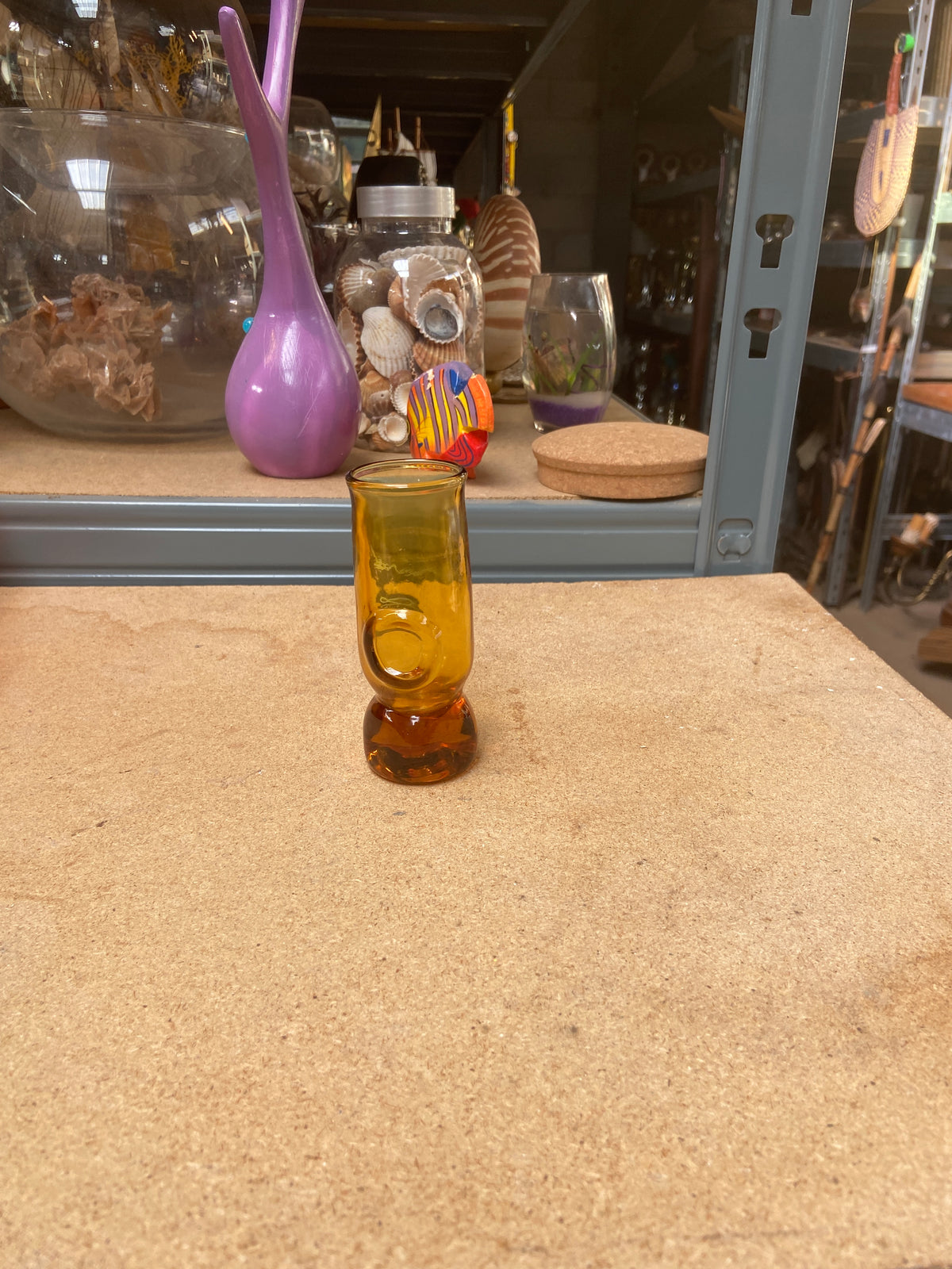 Vase verre - jaune