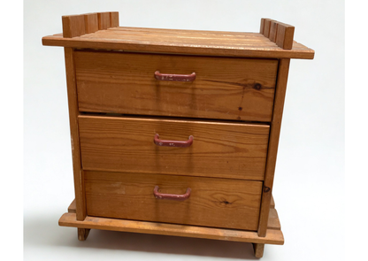 Table de Chevet - Bois - 3 Tiroirs
