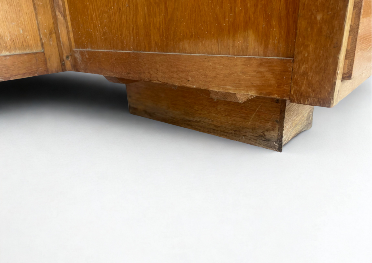 Bureau Droit - Bois - Pied fer - vert