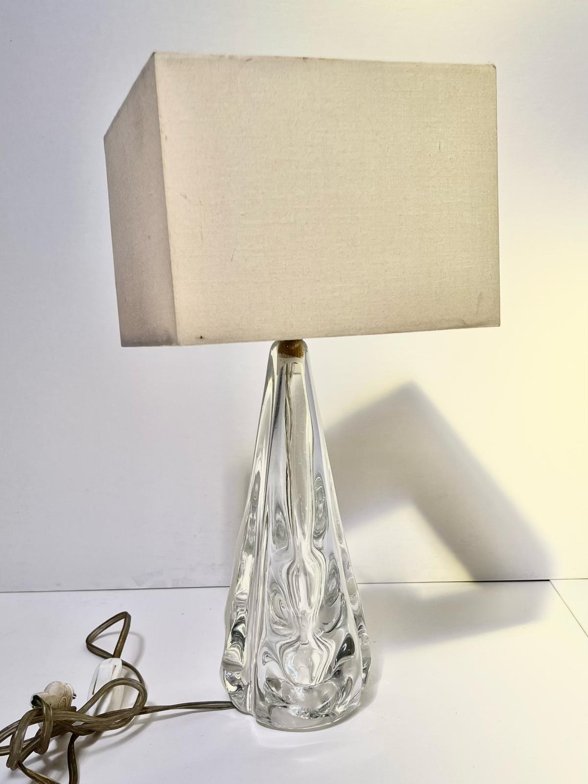 Pied de lampe transparent