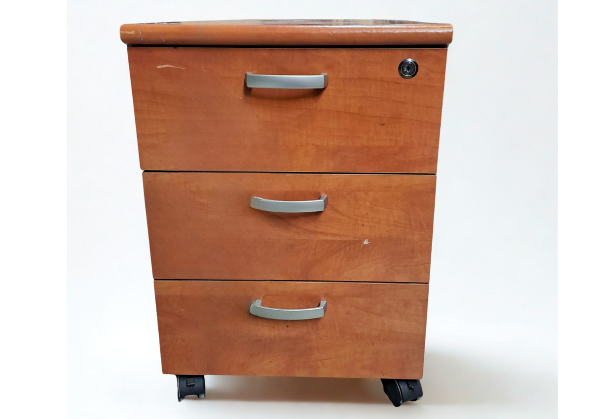 Caisson - bureau en bois - poignée