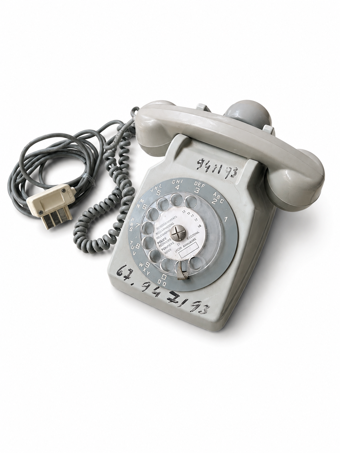 Téléphone à cadran avec écouteur - Fiche gigogne