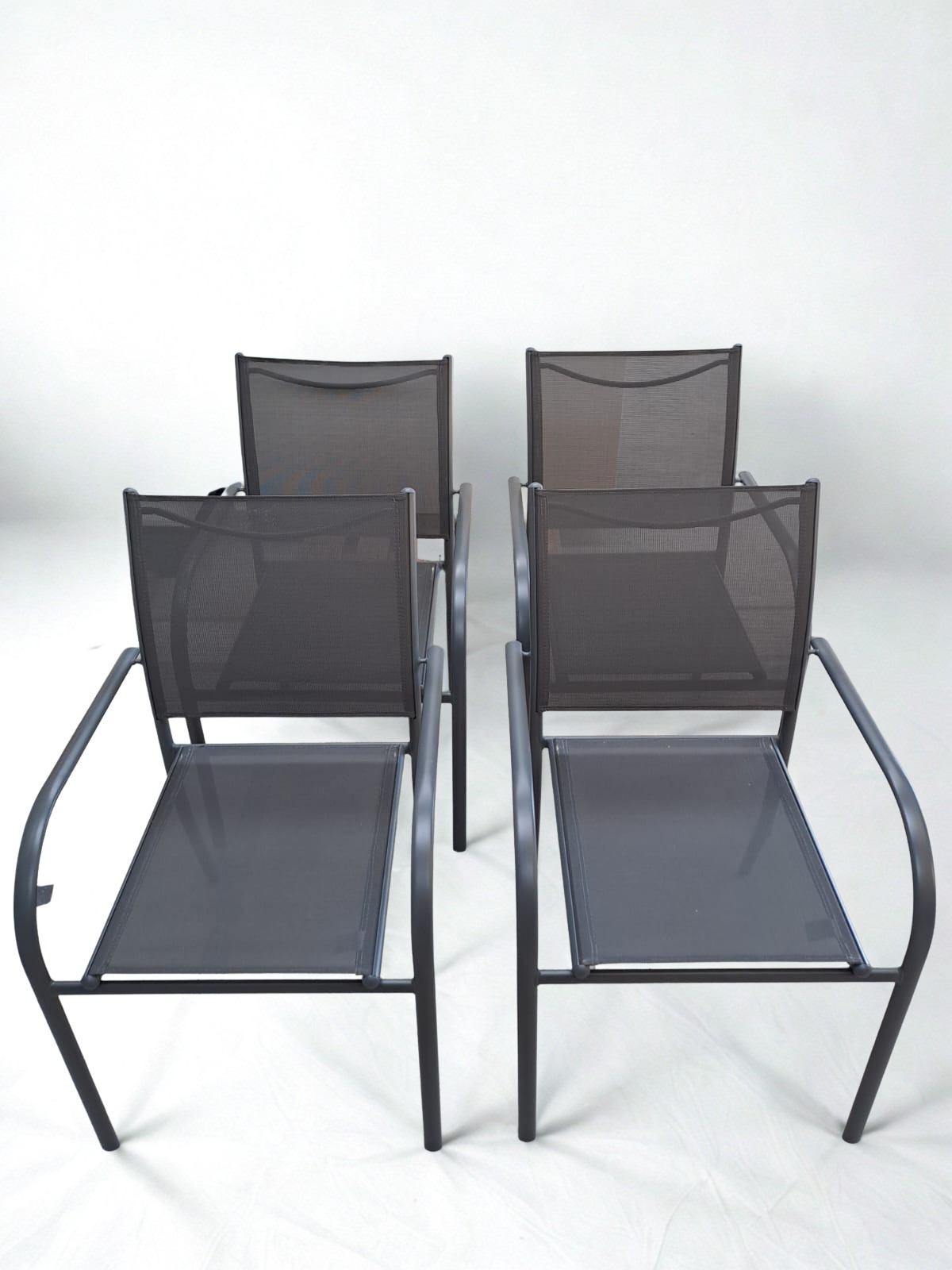 Fauteuil de jardin en aluminium gris