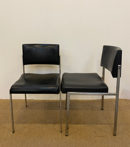 Chaise - Cuir - Noir