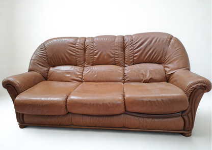 Canapé - cuir - marron