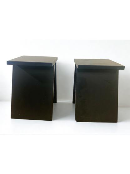 Tabouret - noir - bois