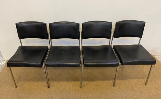 Chaise - Cuir - Noir