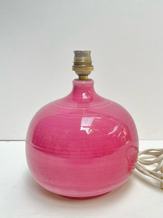 Pied de lampe rond rose