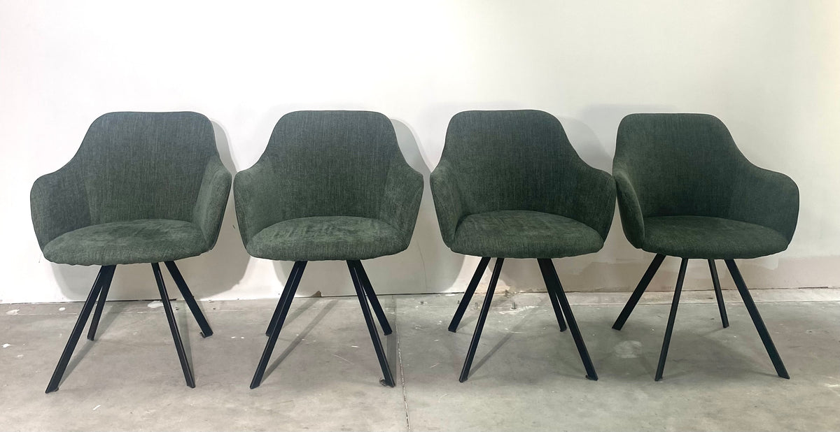 Chaise salon - Vert - Tissu