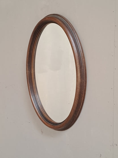 Miroir ovale - encadrement bois