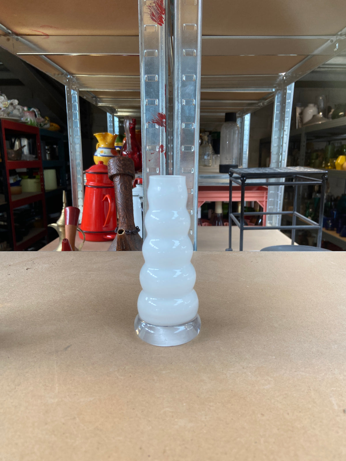Petit vase - verre blanc