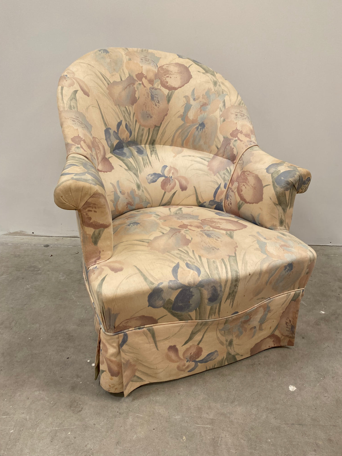 Fauteuil de salon ancien blanc