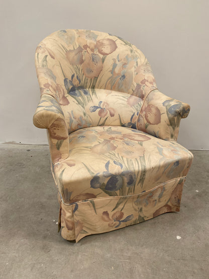 Fauteuil de salon ancien blanc