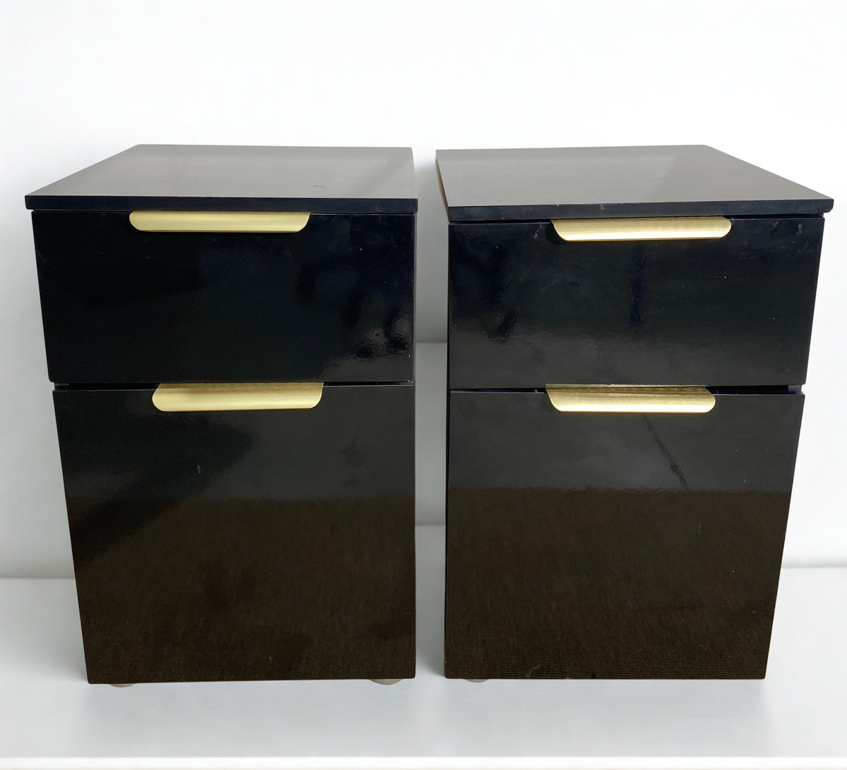 Table de chevet - Noir - Vernis