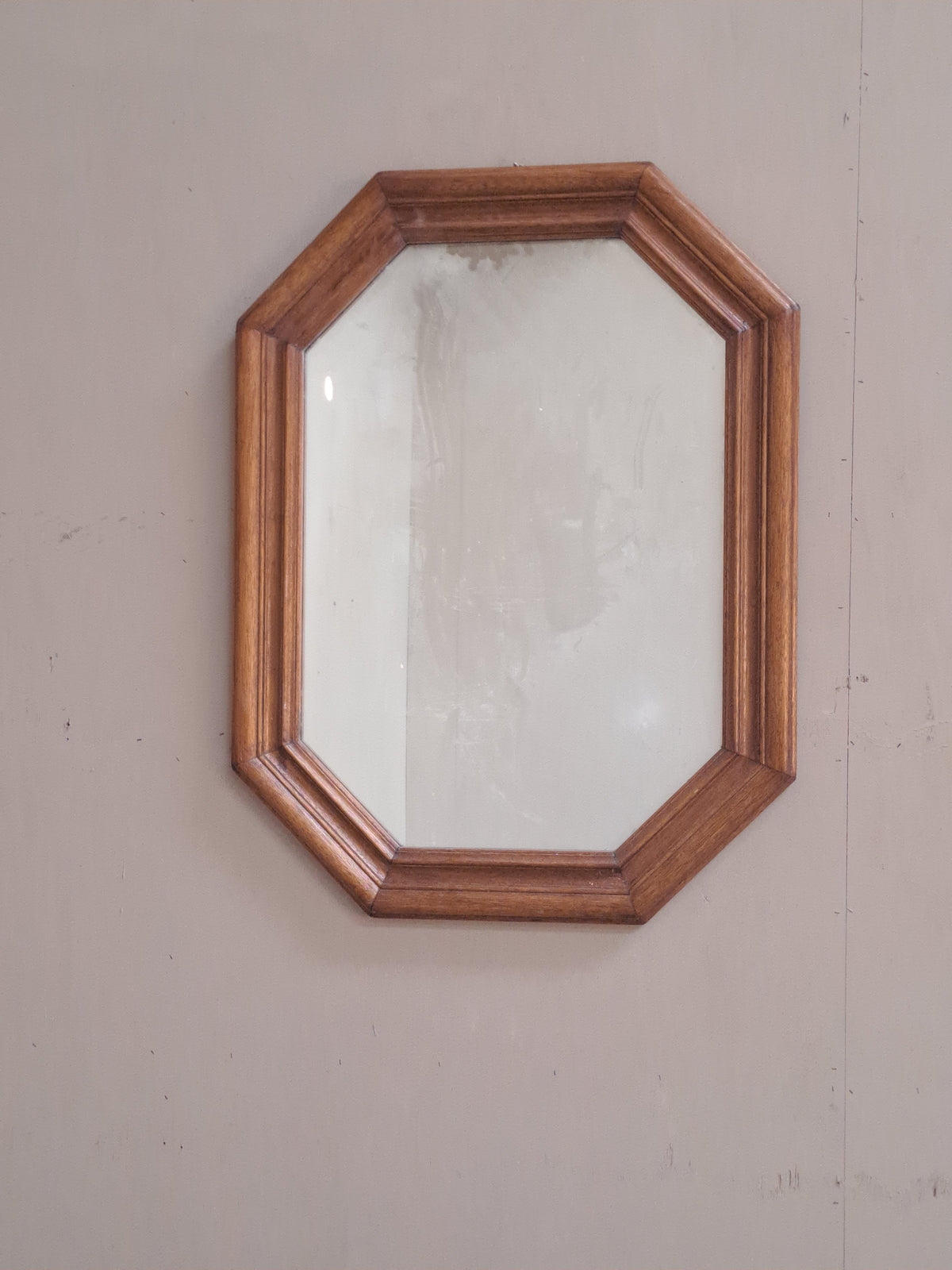 Miroir octogone en bois