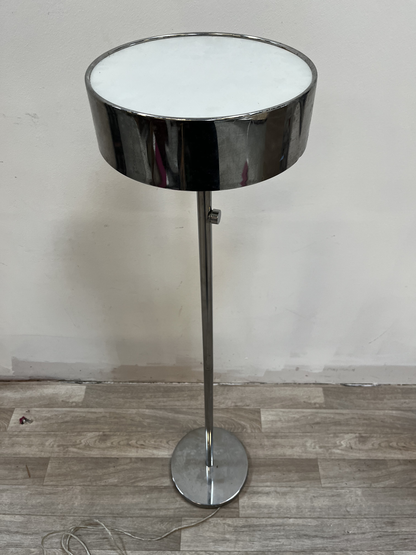 Lampadaire acier chromé
