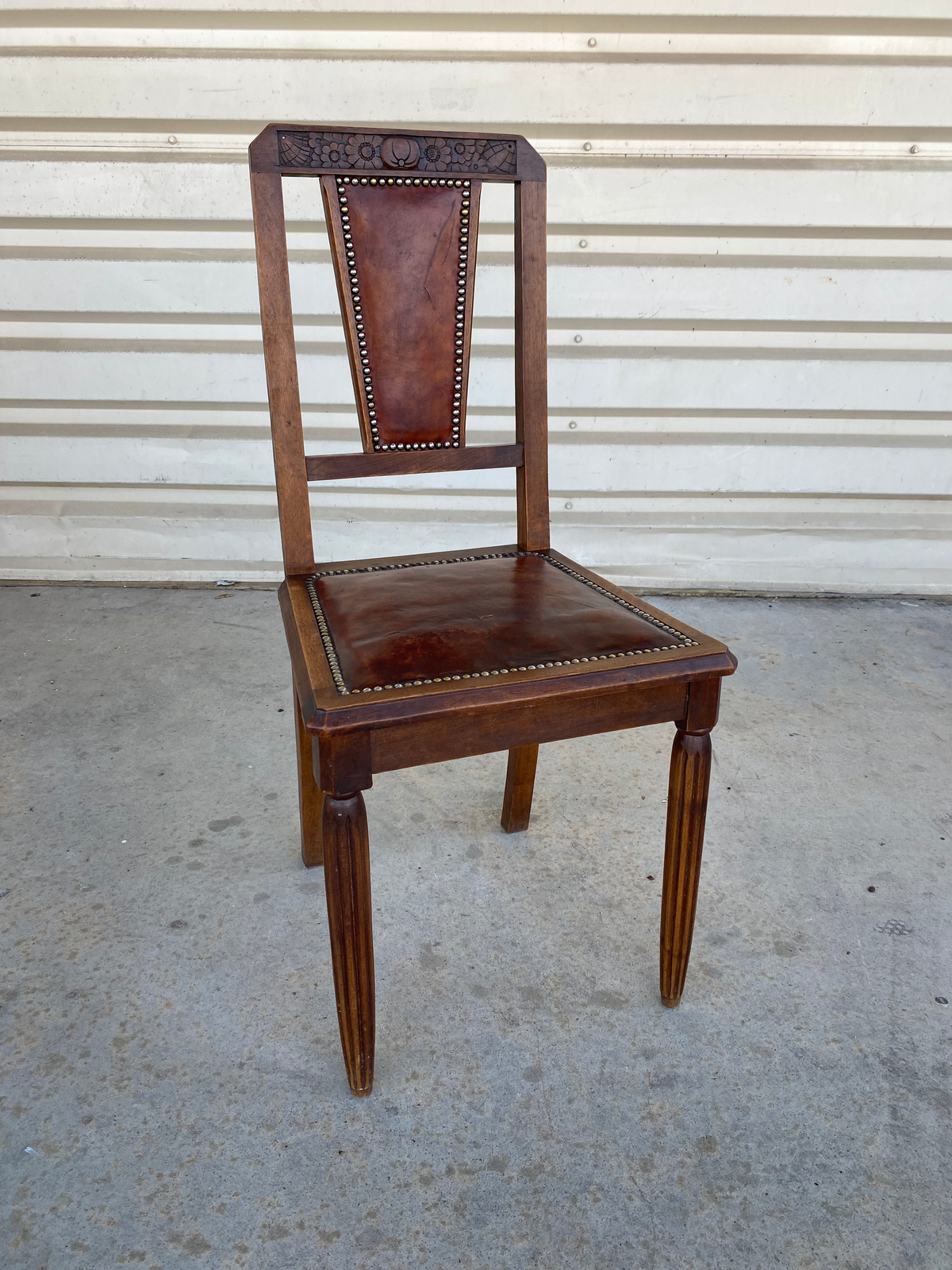 Chaise - Bois - Cuir