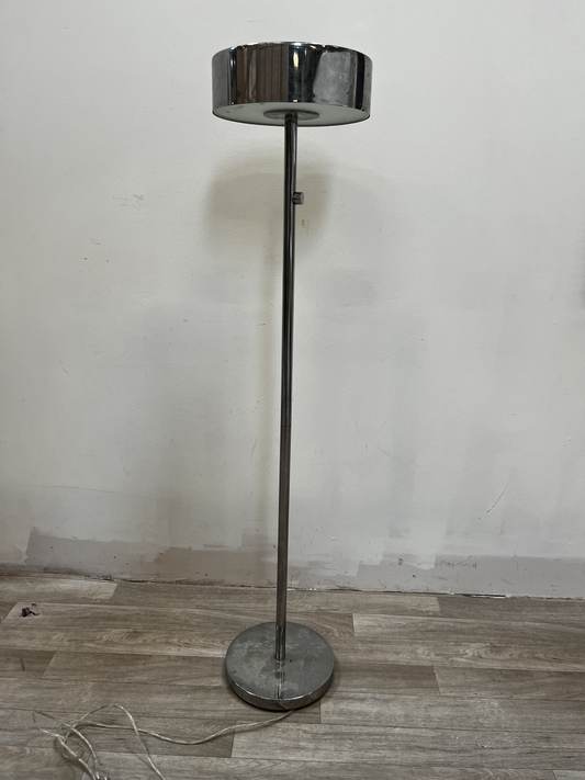 Lampadaire acier chromé