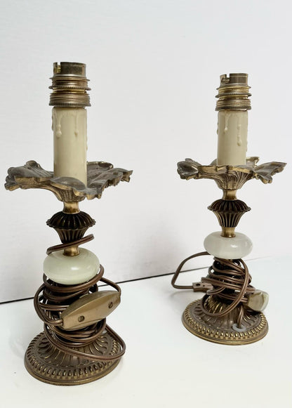 Pied de lampe chandelle fleur