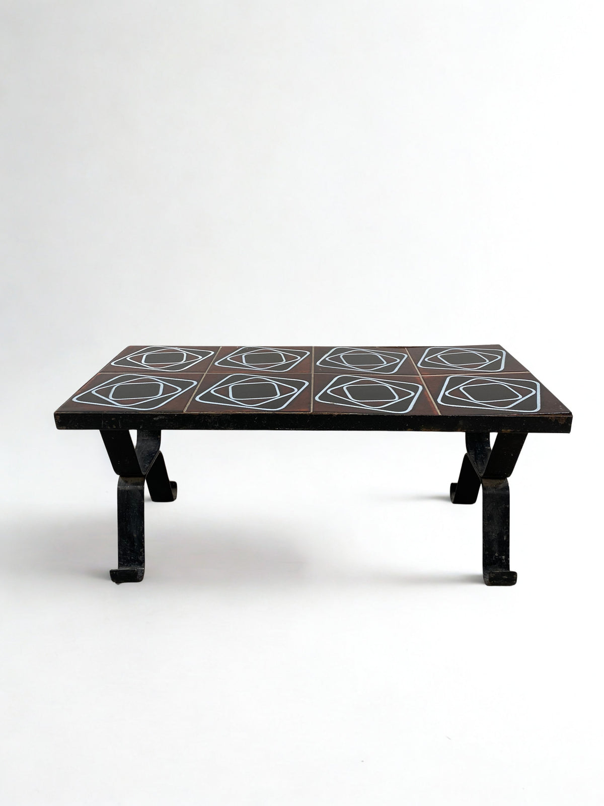 Table Basse - Bois & Carrelage