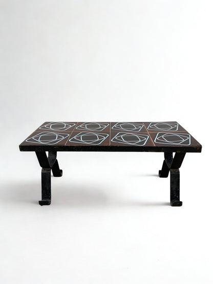 Table Basse - Bois & Carrelage