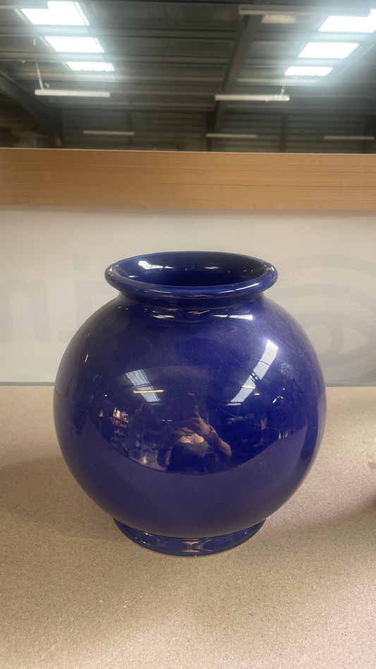 Vase rond bleu - céramique