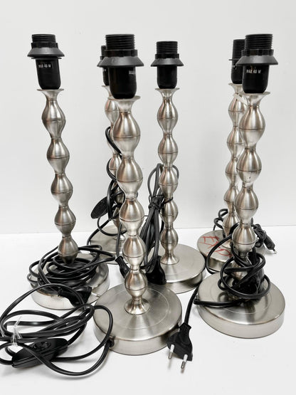 Pieds de lampes argentés