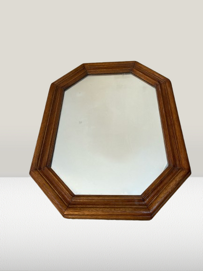 Miroir octogone en bois