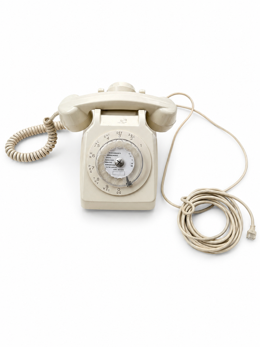 Téléphone à cadran avec écouteur - Fiche gigogne